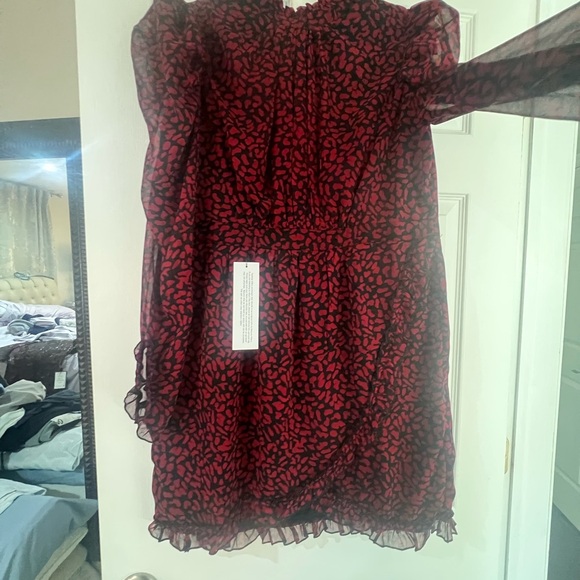 Topshop Red and Black Mini Dress - Picture 1 of 6